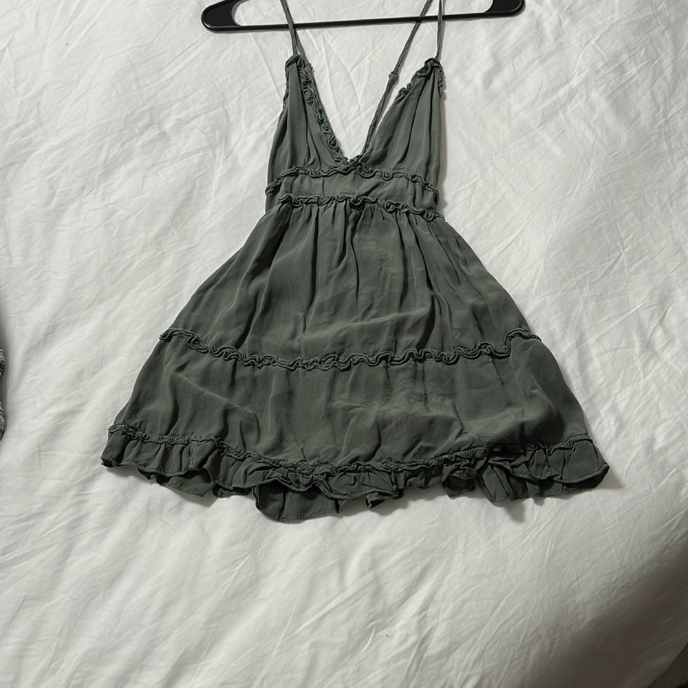 Green mini dress